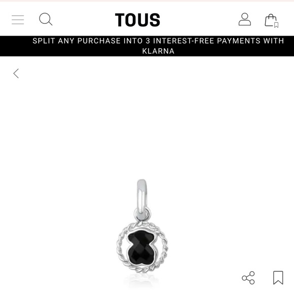 Tous Toussi Bear sterling silver and onyx pendant - Picture 5 of 6